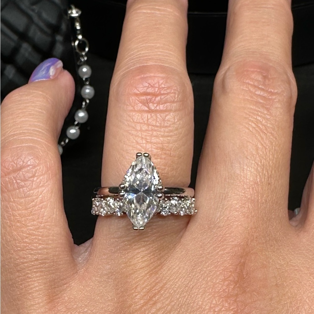 3 ct moissanite Marquise Cut Ring